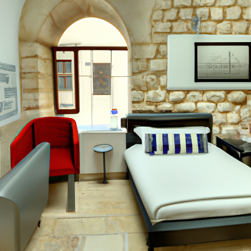 תמונה של חדר אירוח במלון ירושלמי