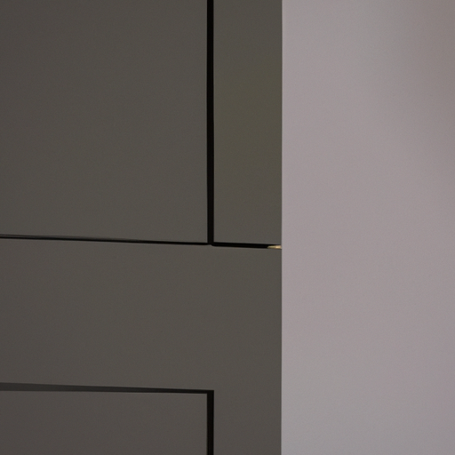 תמונת תקריב של האינטגרציה החלקה בין דלת קו Zero לקיר שמסביב.