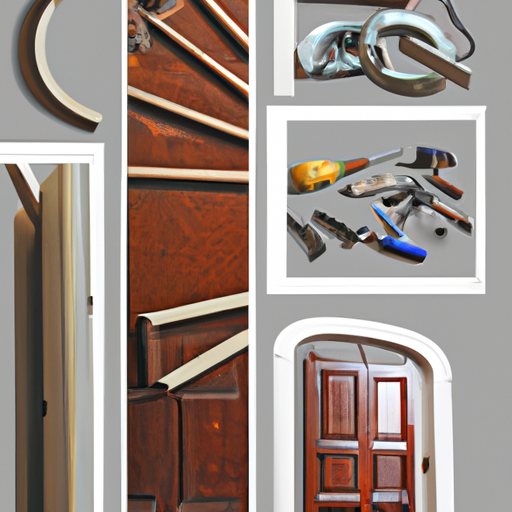 3. תמונת קולאז' המציגה סוגים שונים של עבודות תיקון דלתות.
