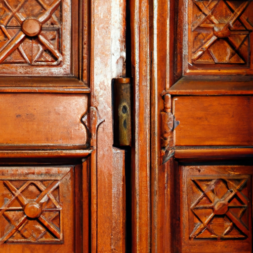 1. תמונה של דלת עץ איכותית, המציגה את הפרטים המורכבים והאומנות.